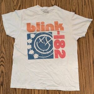 Blink-182 Graphic Print Men's 100% Cotton Crew Neck Short Sleeve T-Shirt Size L